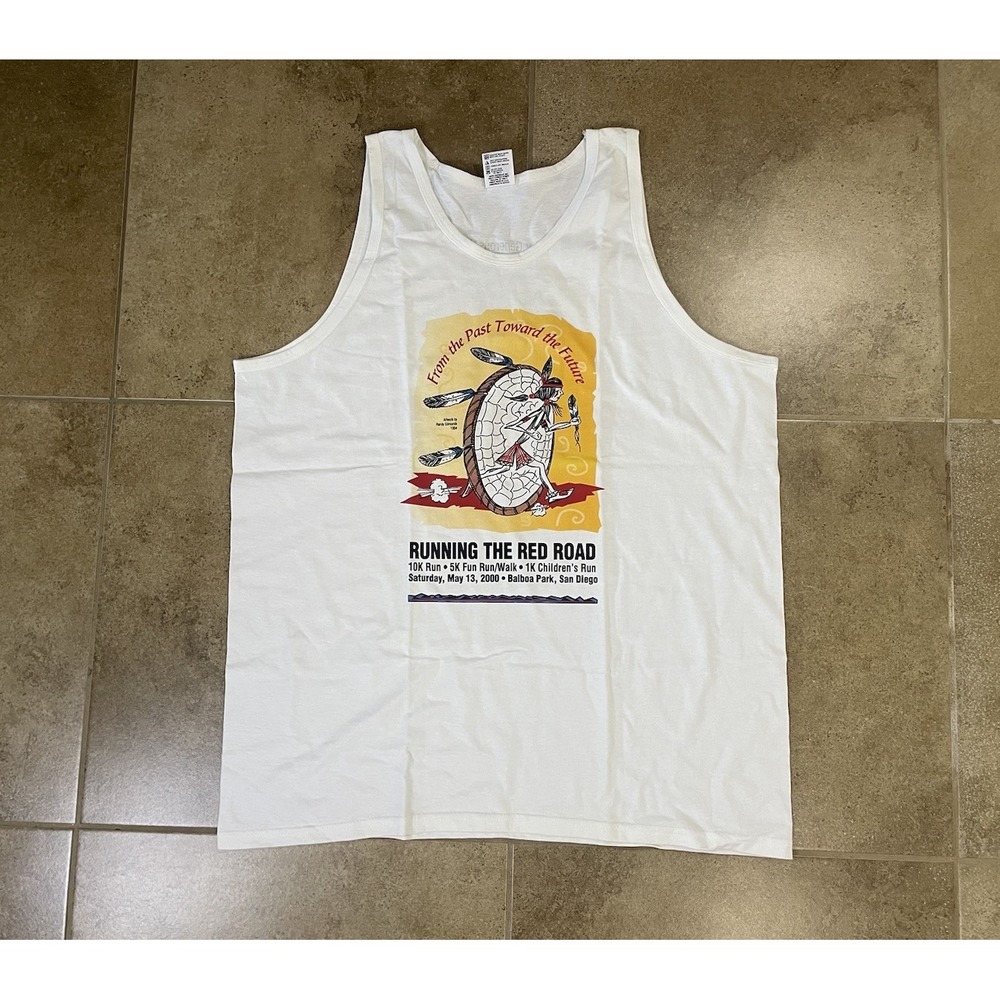 Vtg Y2k 2000 Anvil Men's Sz XL Balboa Park San Diego CA Running Race Sleeveless